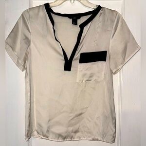 H&M Black and White Tunic Top